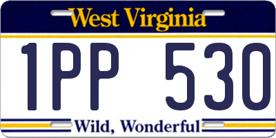 WV license plate 1PP530