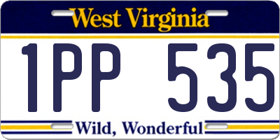 WV license plate 1PP535