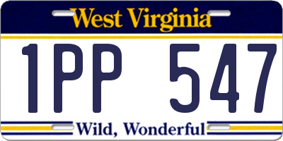 WV license plate 1PP547