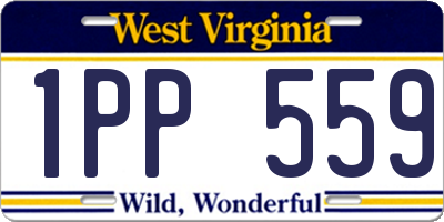 WV license plate 1PP559