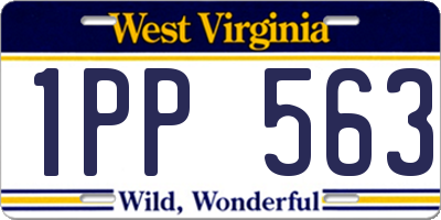 WV license plate 1PP563