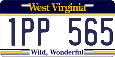 WV license plate 1PP565