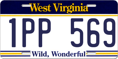 WV license plate 1PP569