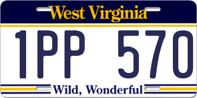 WV license plate 1PP570