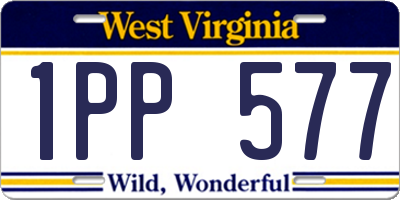 WV license plate 1PP577