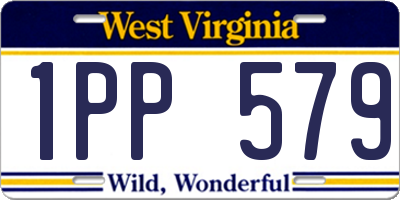 WV license plate 1PP579
