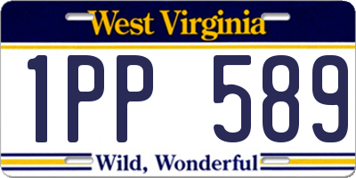 WV license plate 1PP589