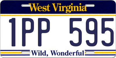 WV license plate 1PP595