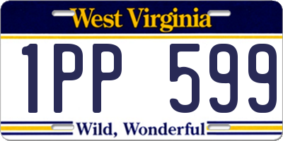 WV license plate 1PP599