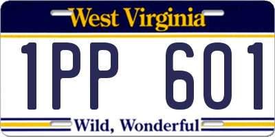 WV license plate 1PP601