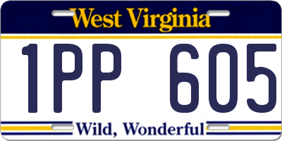 WV license plate 1PP605
