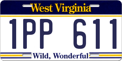 WV license plate 1PP611