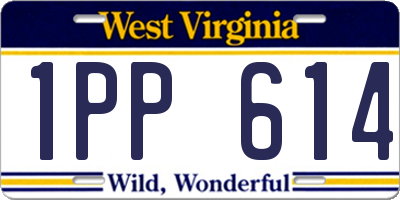 WV license plate 1PP614