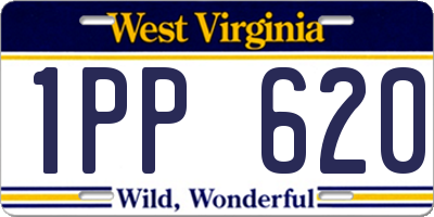 WV license plate 1PP620