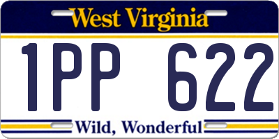 WV license plate 1PP622