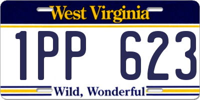 WV license plate 1PP623