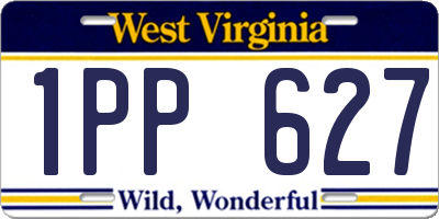 WV license plate 1PP627