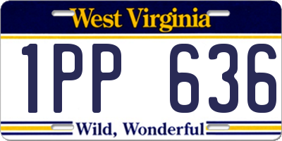 WV license plate 1PP636