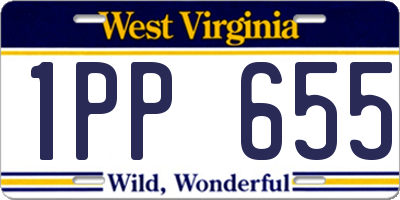WV license plate 1PP655
