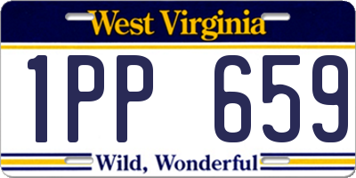 WV license plate 1PP659
