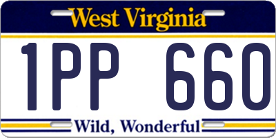 WV license plate 1PP660