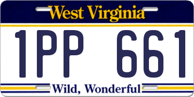 WV license plate 1PP661