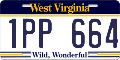 WV license plate 1PP664