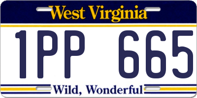 WV license plate 1PP665
