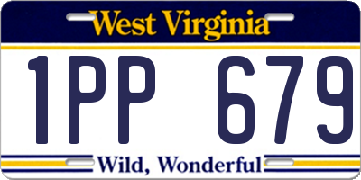 WV license plate 1PP679