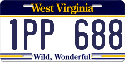 WV license plate 1PP688