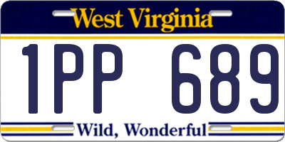WV license plate 1PP689