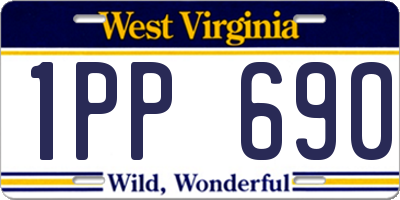 WV license plate 1PP690