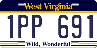 WV license plate 1PP691