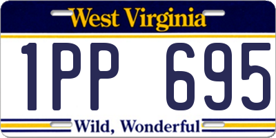 WV license plate 1PP695