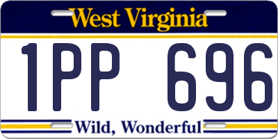 WV license plate 1PP696