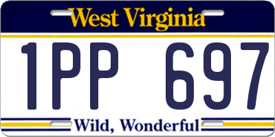 WV license plate 1PP697