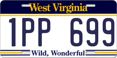 WV license plate 1PP699