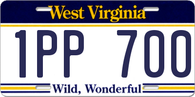 WV license plate 1PP700