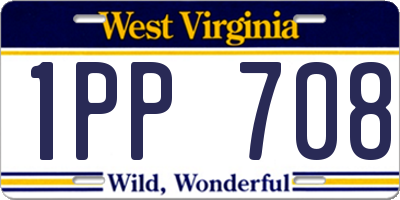 WV license plate 1PP708