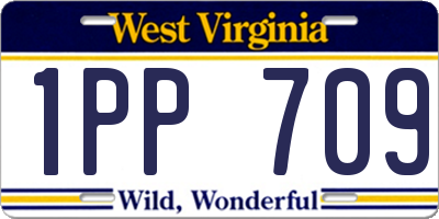 WV license plate 1PP709
