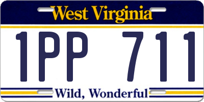 WV license plate 1PP711
