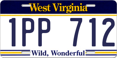 WV license plate 1PP712