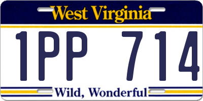 WV license plate 1PP714