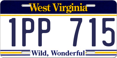 WV license plate 1PP715