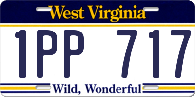 WV license plate 1PP717
