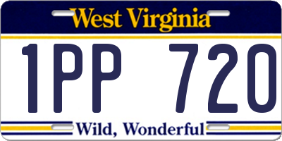 WV license plate 1PP720