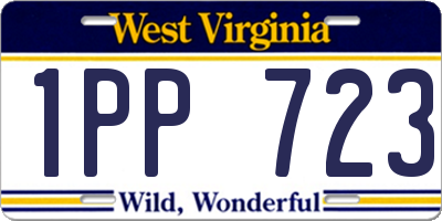 WV license plate 1PP723