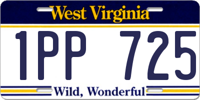 WV license plate 1PP725
