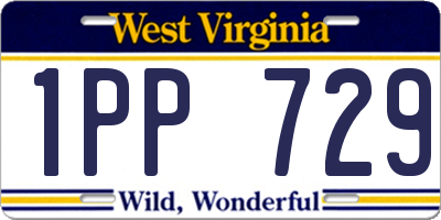 WV license plate 1PP729