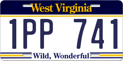 WV license plate 1PP741